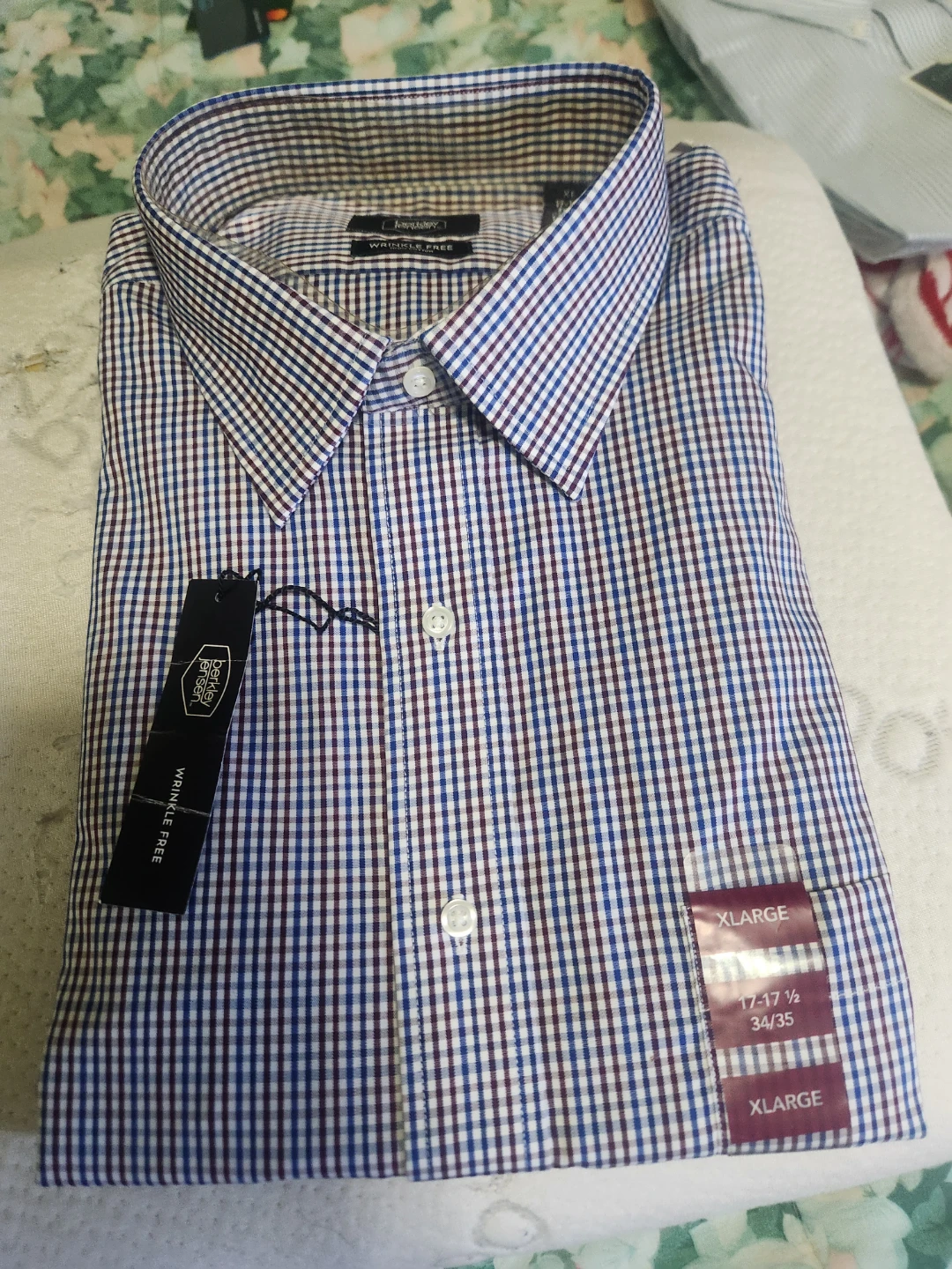 Club Room Men's Button-Down Dress Shirt Blue/White Stripe - photo 2
