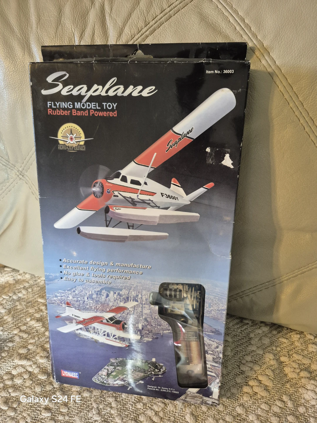 Seaplane Flying Model Toy Rubber Band Powered