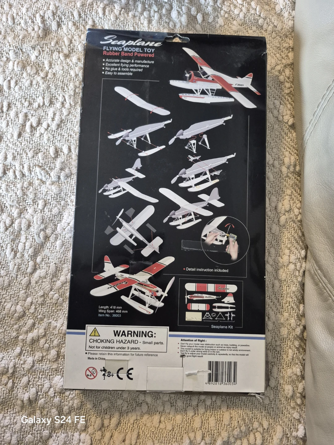 Seaplane Flying Model Toy Rubber Band Powered - photo 2