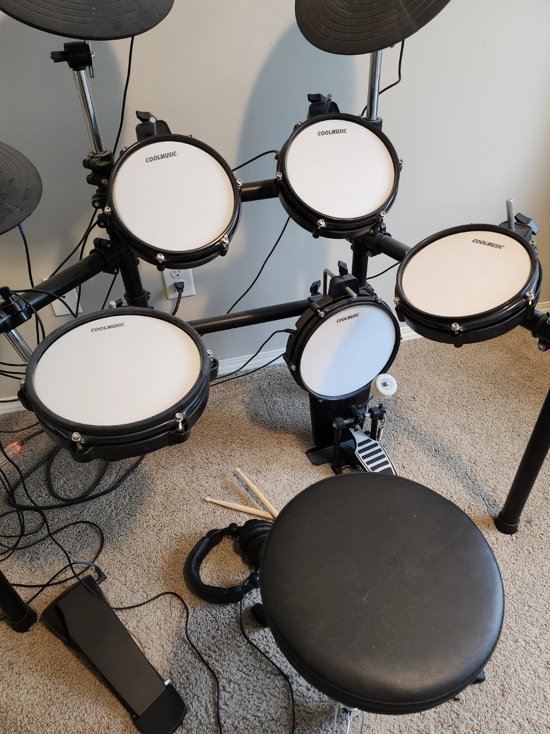 Coolmusic DD8 Electric Drum Set with Mesh Head - photo 2
