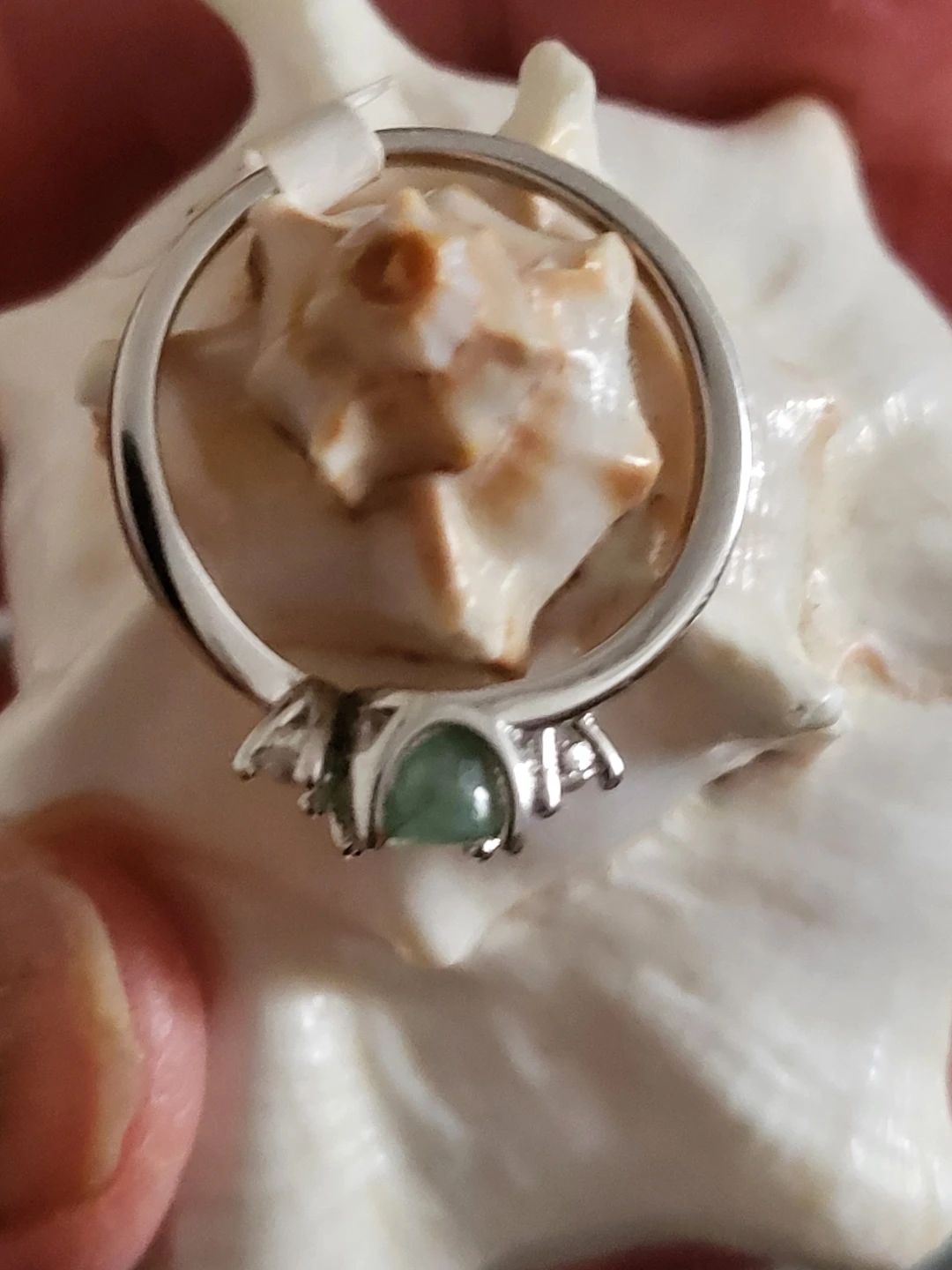 Sterling Silver (1.5ct.)Emerald & CZ Ring - photo 4