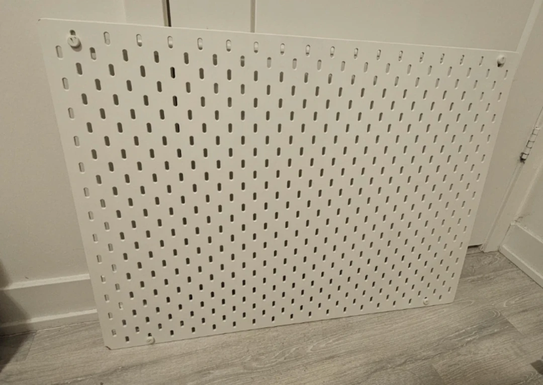 White Pegboard Organizer Set with Bins and Shelves - photo 2