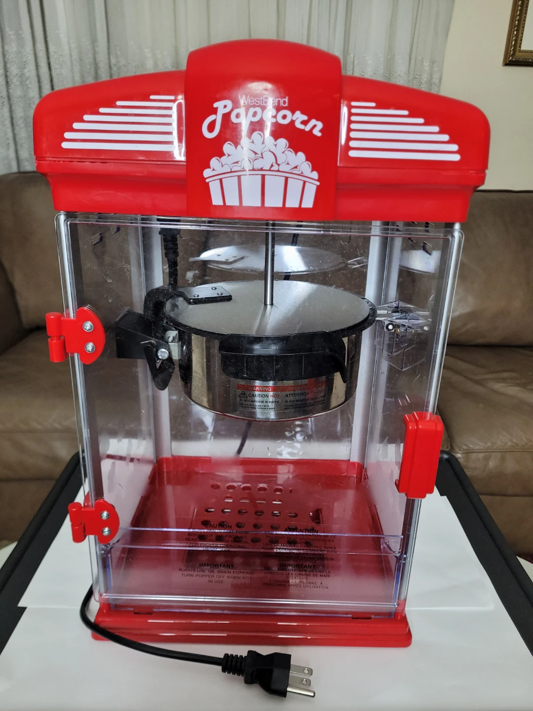 West Bend Red Popcorn Machine