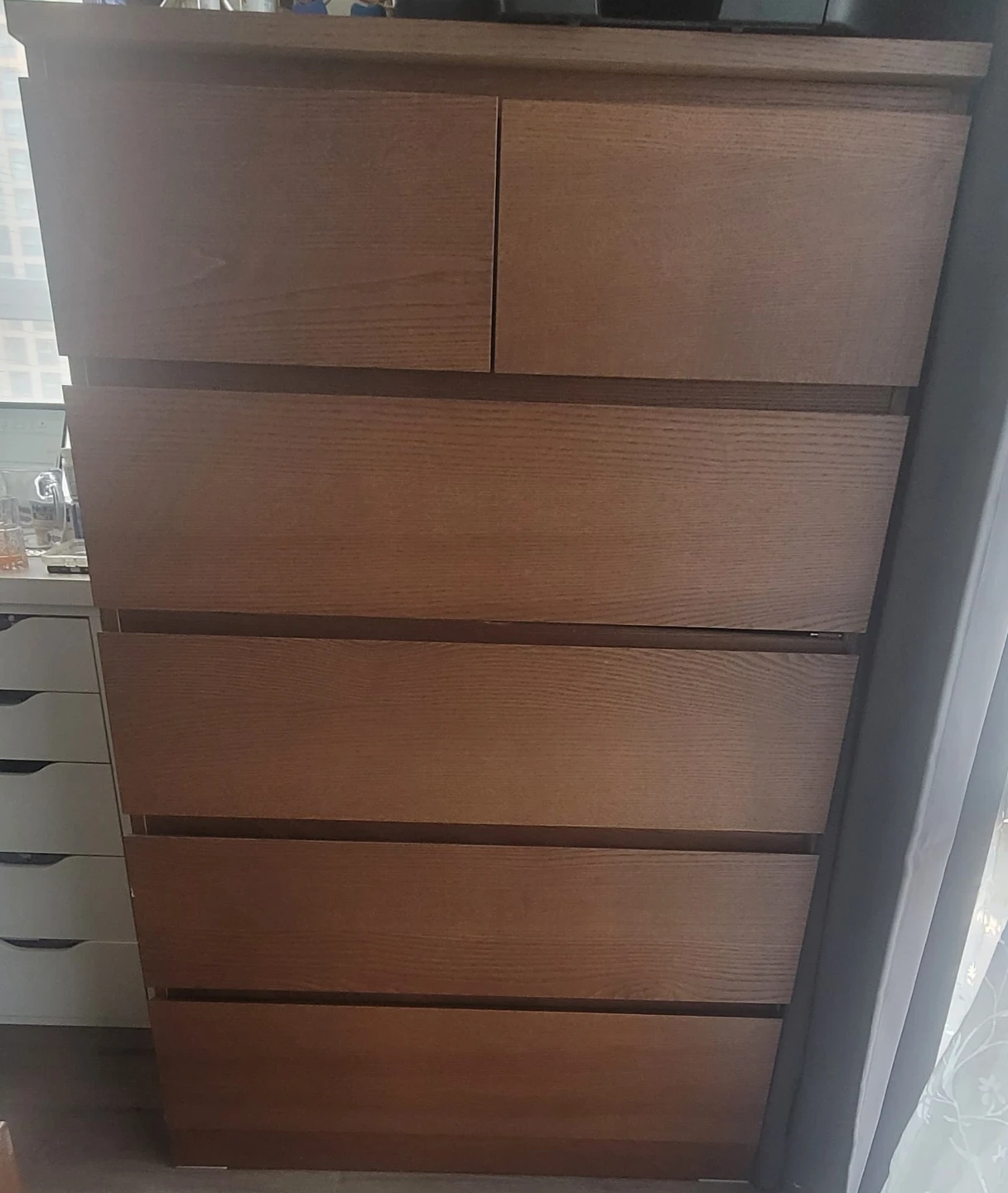 Brown Wood Finish 6-Drawer Dresser - photo 2