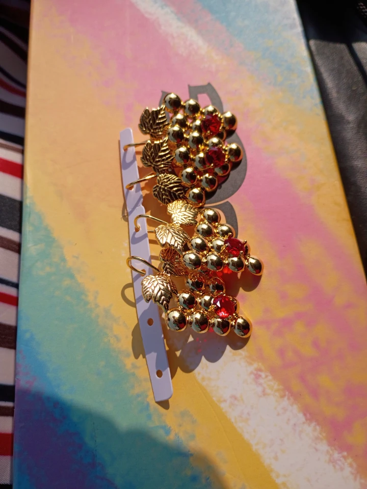 Vintage grape earrings - photo 2