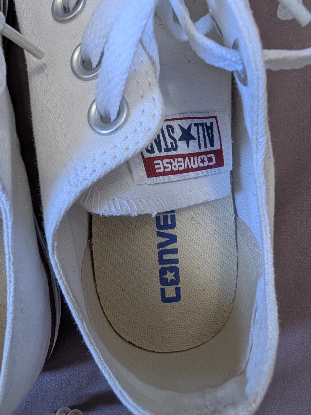 White Converse Chuck Taylor All Star Low Top Sneakers - photo 3