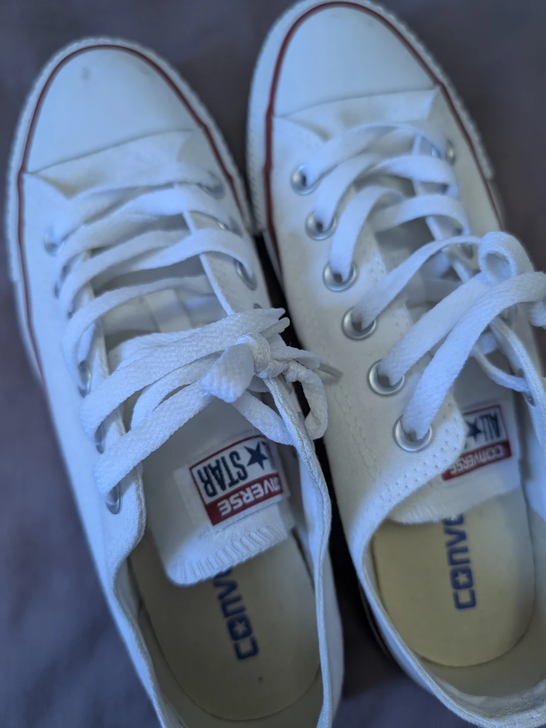 White Converse Chuck Taylor All Star Low Top Sneakers - photo 4