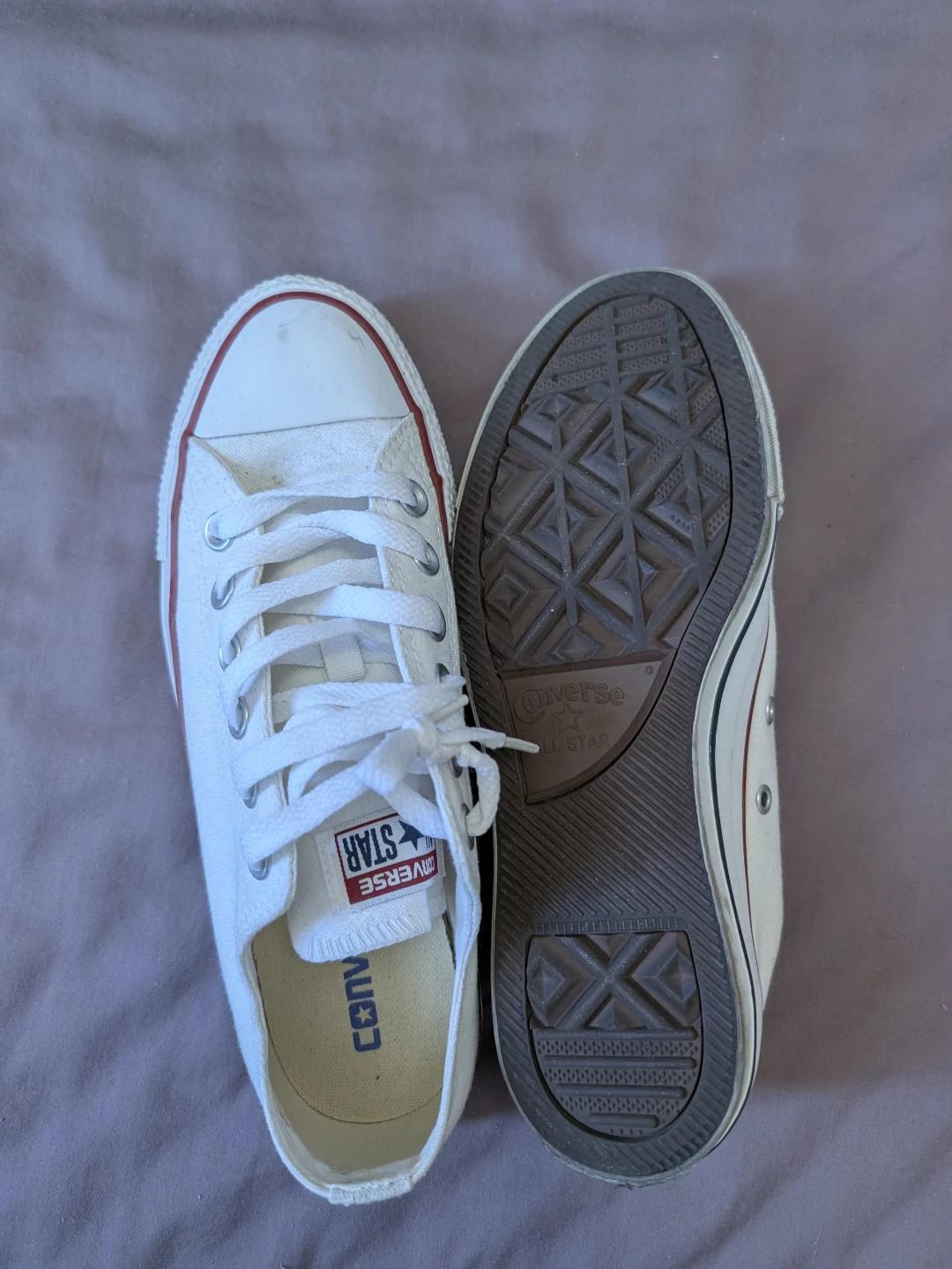 White Converse Chuck Taylor All Star Low Top Sneakers - photo 5