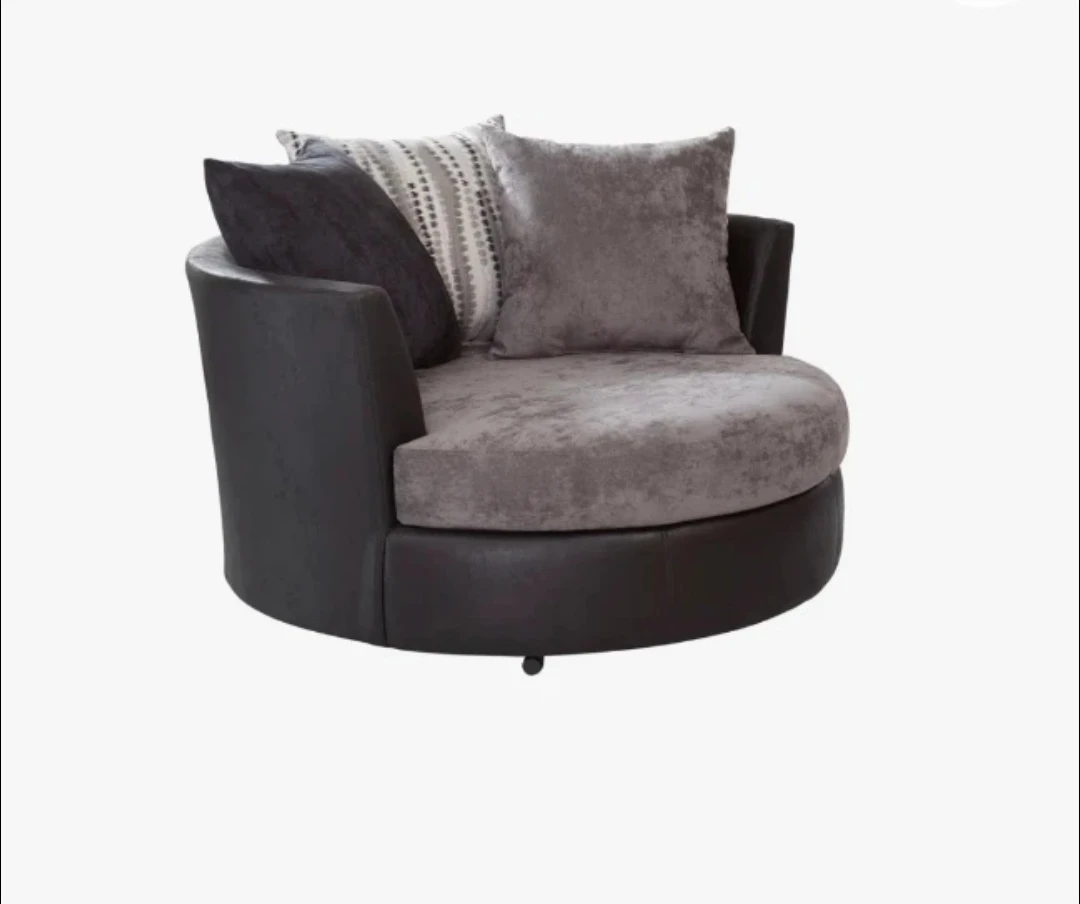 Swivel Barrel Chair with Pillows - photo 2