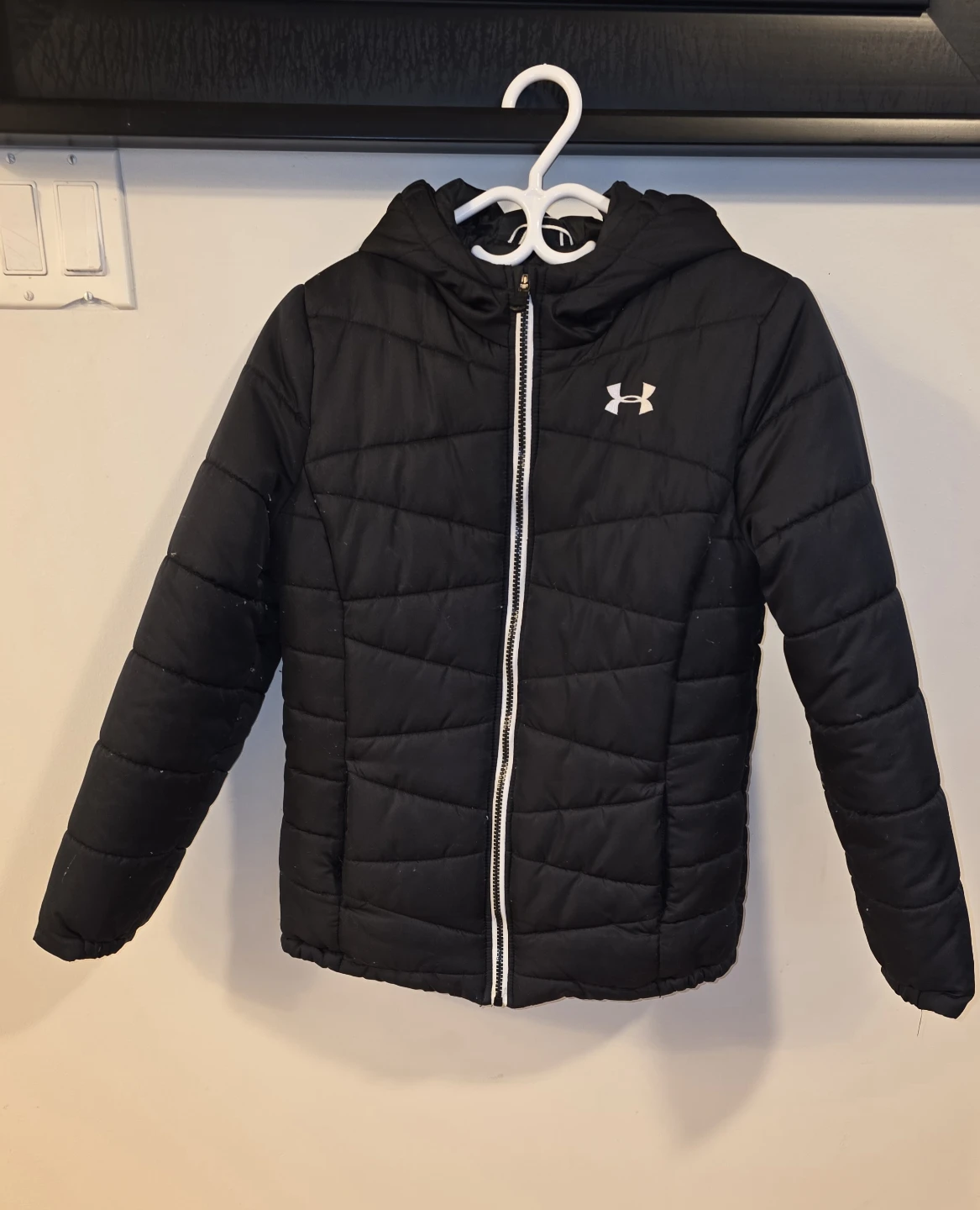 Under Armour Youth ColdGear Puffer Jacket - Black, Size YLG