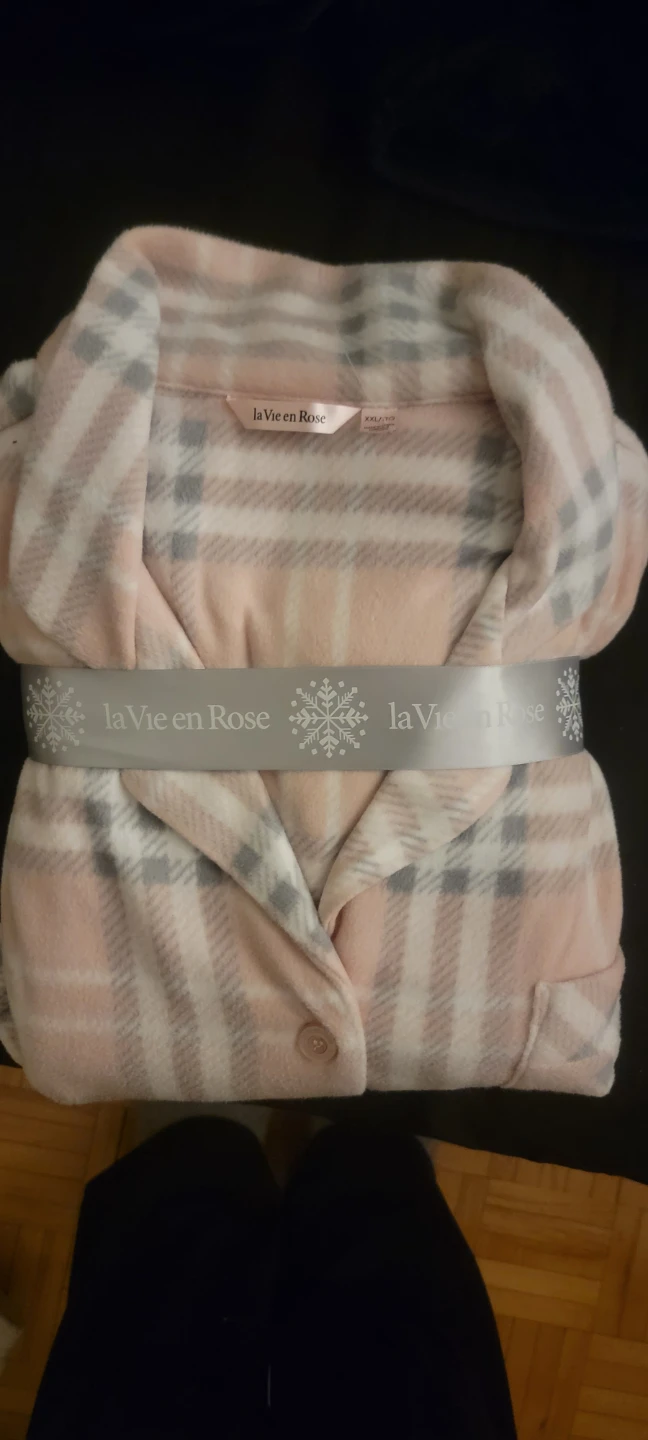 La Vie en Rose Fleece Pajama Set XXL