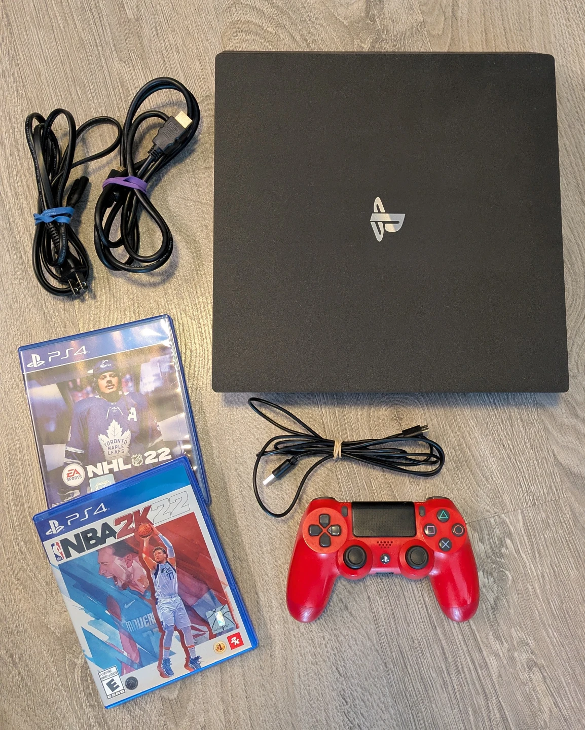 Sony PlayStation 4 Pro Console Bundle with Controller and Games