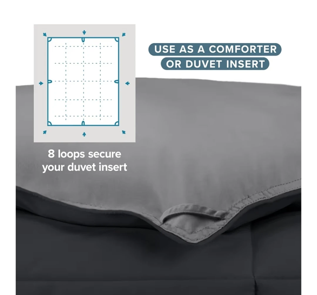 Bare Home Reversible Comforter - Queen - photo 3