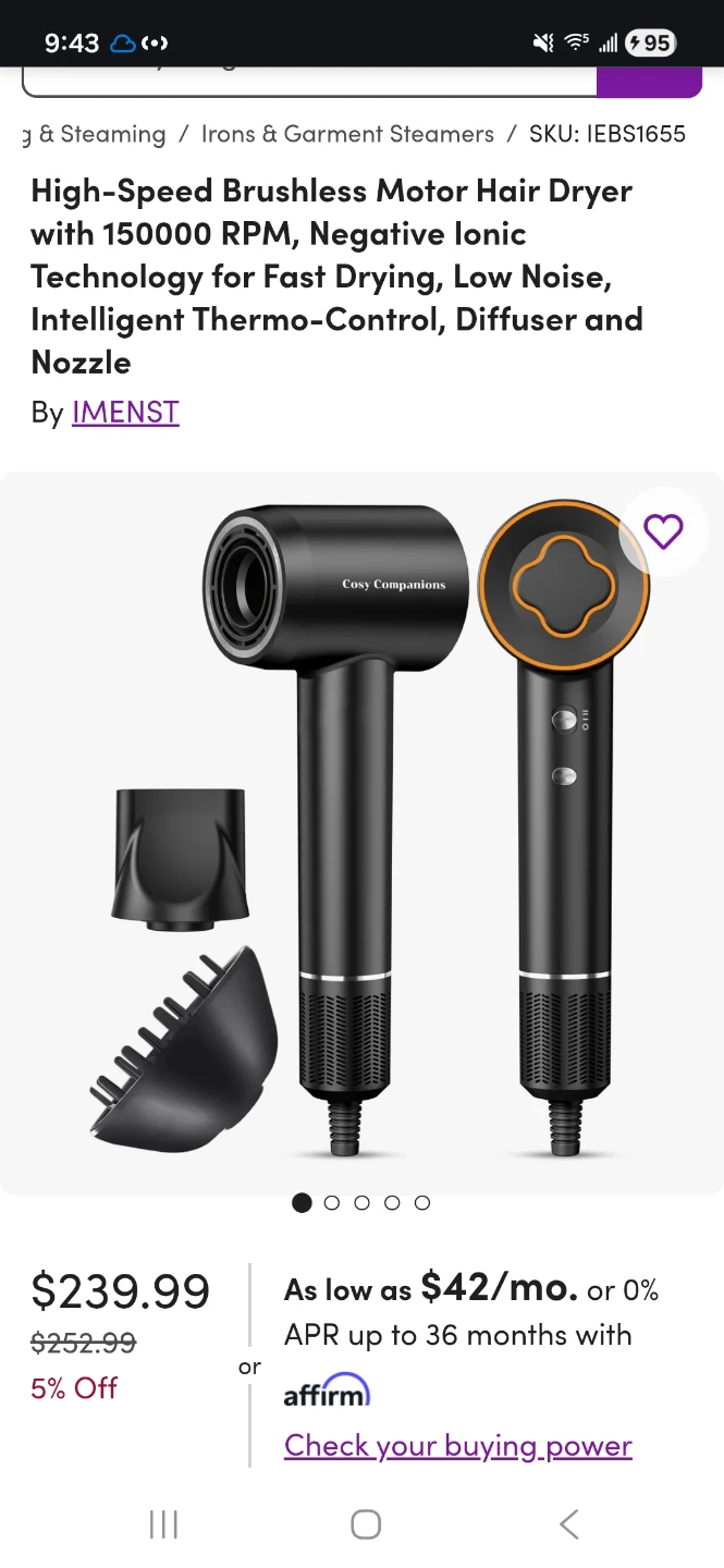 ($239 dollar) Intelligent High Speed Hair Dryer - photo 2