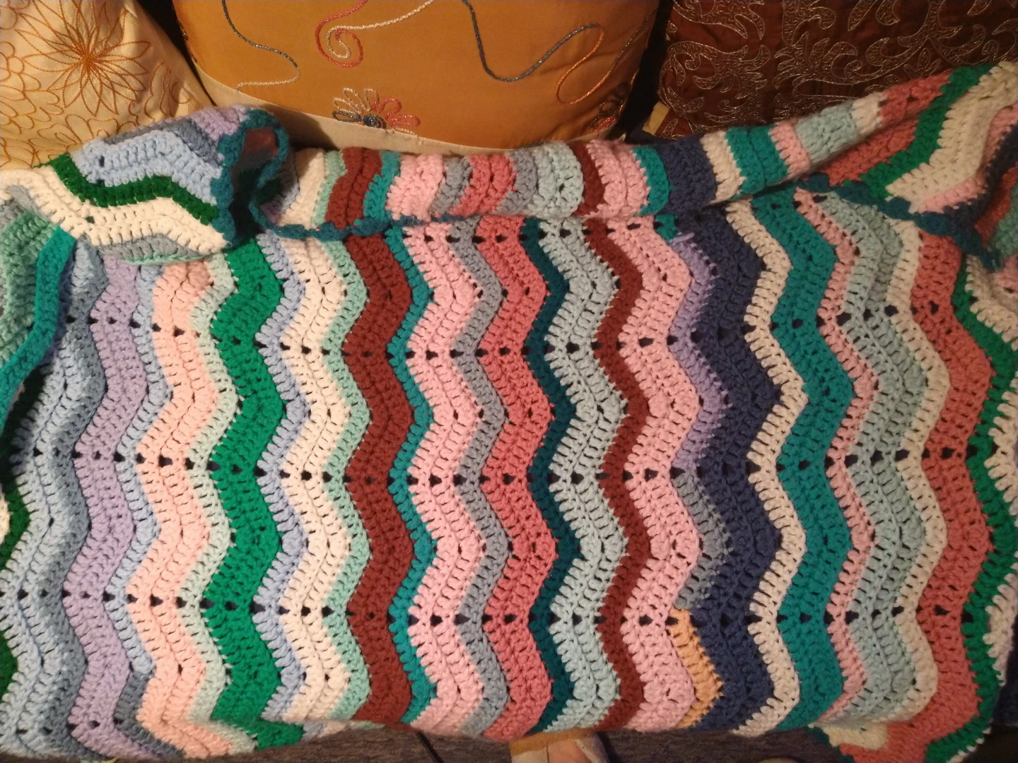 Handmade Crochet Blanket Throw