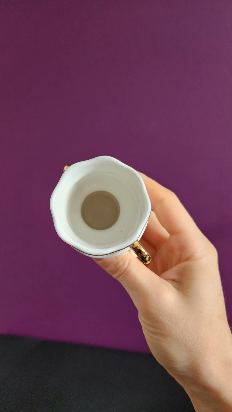 Kate Aspen White & Gold Teapot ceramic bud vase - photo 3