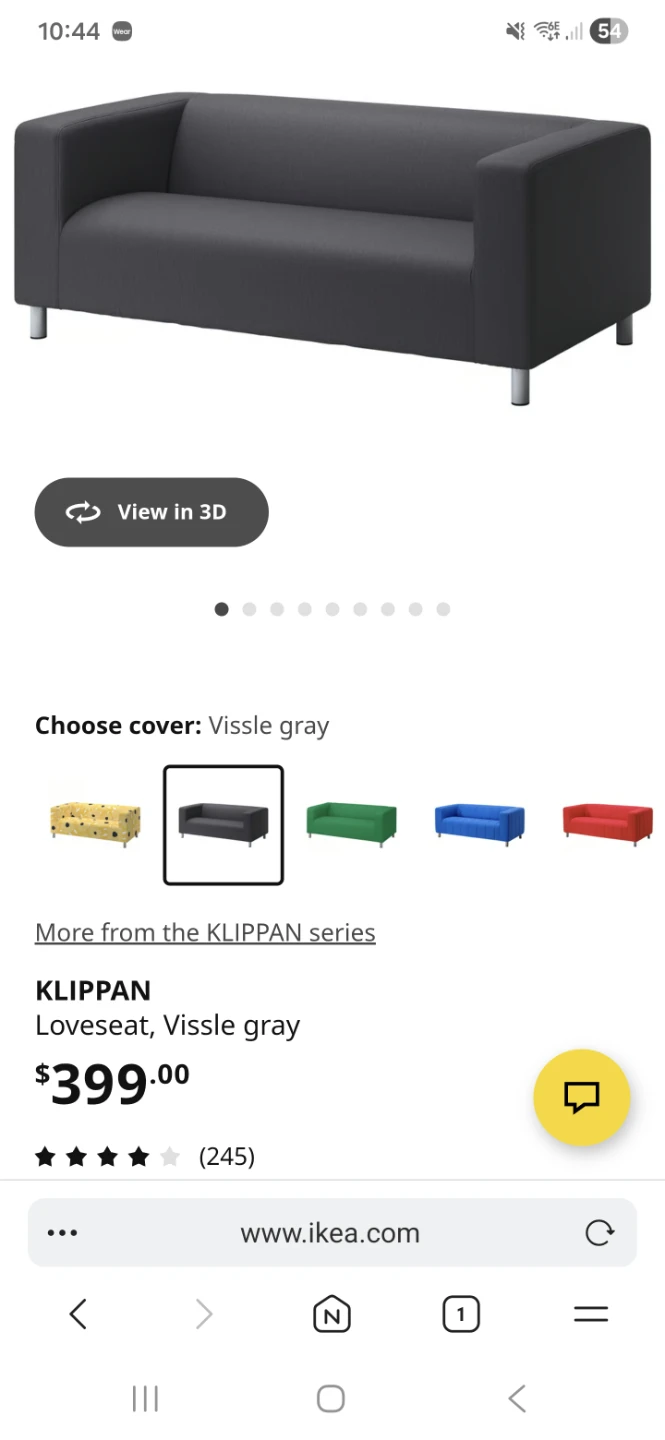IKEA KLIPPAN Loveseat Sofa (No cover) - photo 3