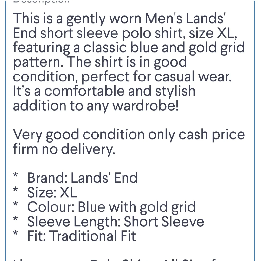 Men'sLands` End  Polo Shirts Size XL - photo 3