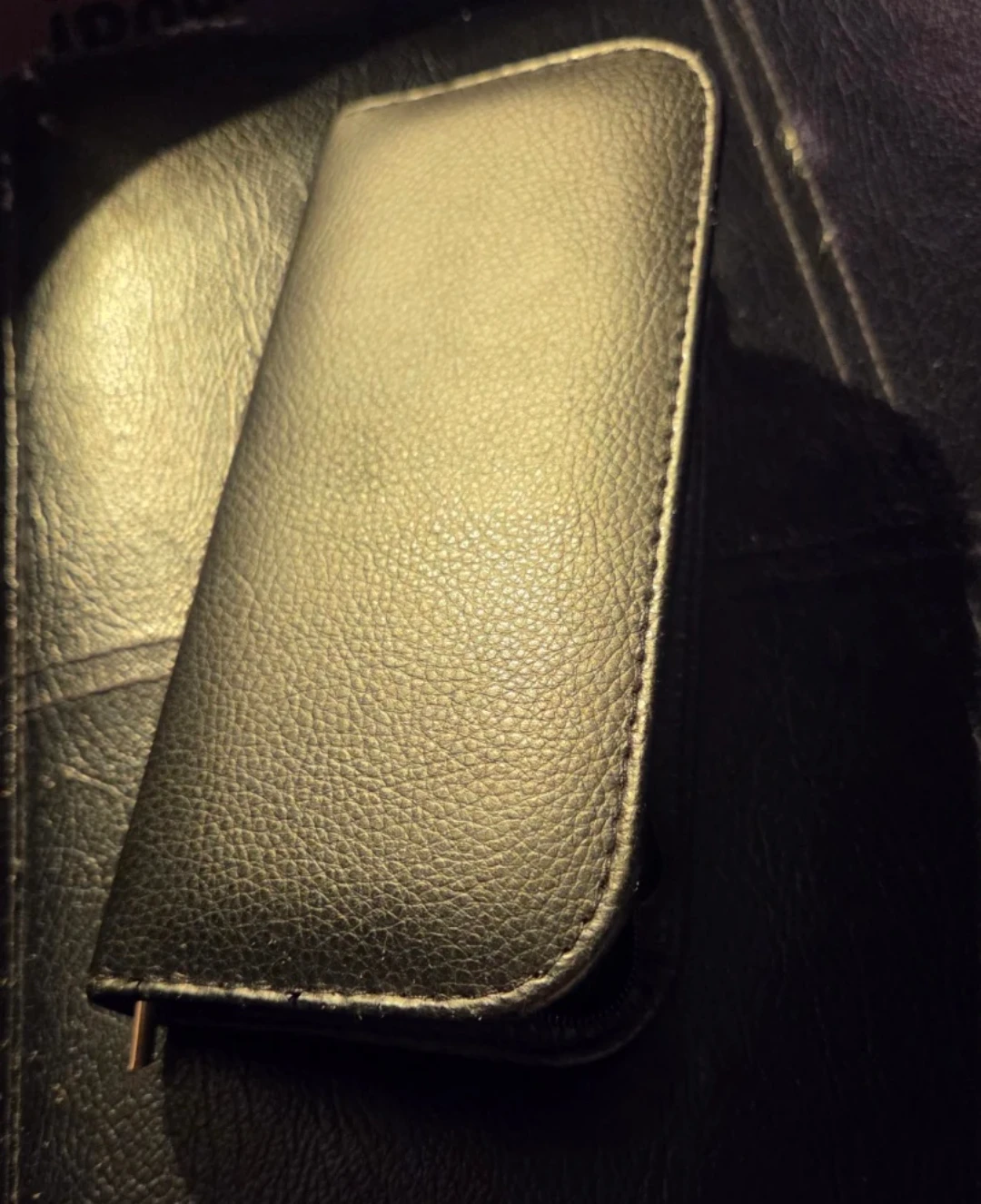 Black Faux Leather Zippered Case 🏆 - photo 3