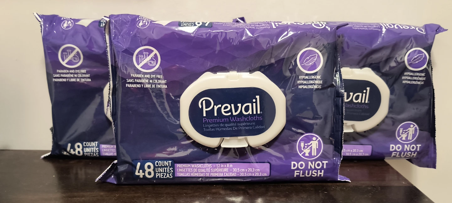 Prevail Premium Wipes/Washcloths - 3 Packs of 48 - photo 3