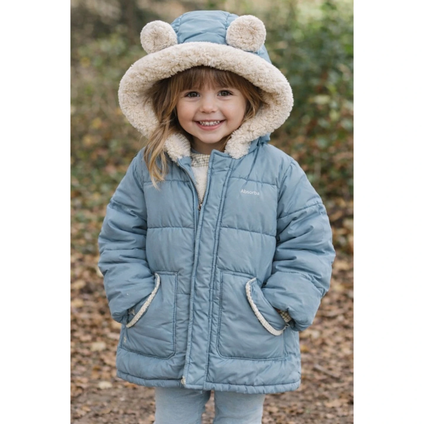 French brand absorba Adorable Baby Puffer Jacket with Ears