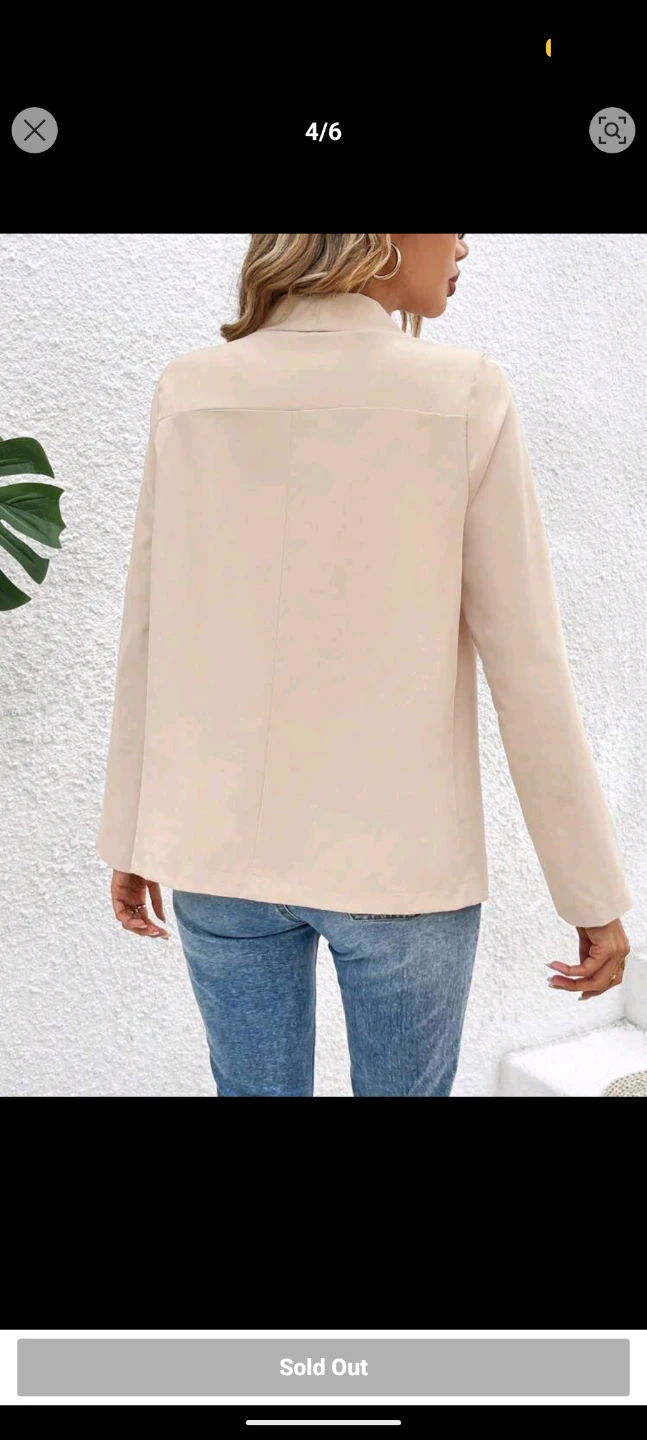 Brand New Women's Light Beige Open Front Suit Jacket - photo 2