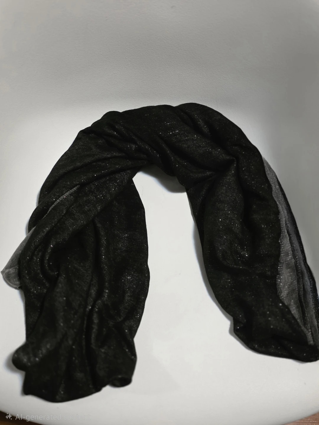 Sparkly Black Scarf- women style - photo 3