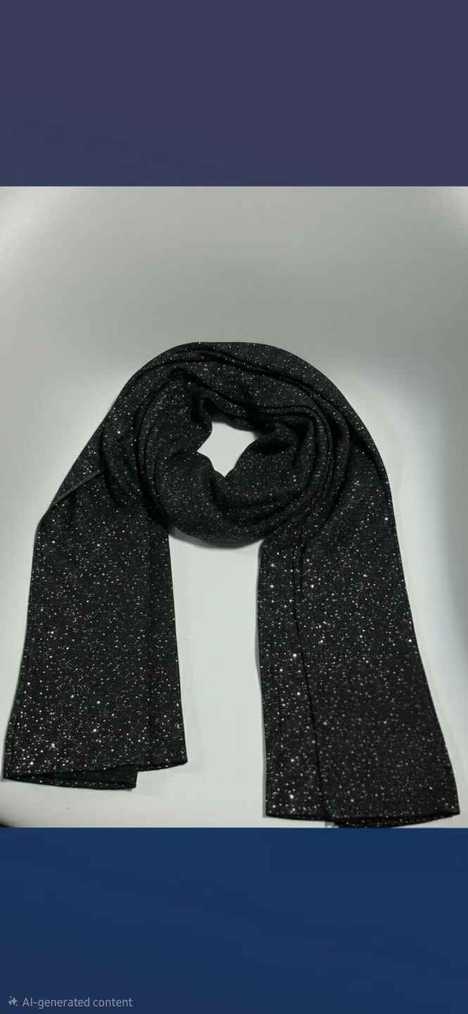 Sparkly Black Scarf- women style - photo 4