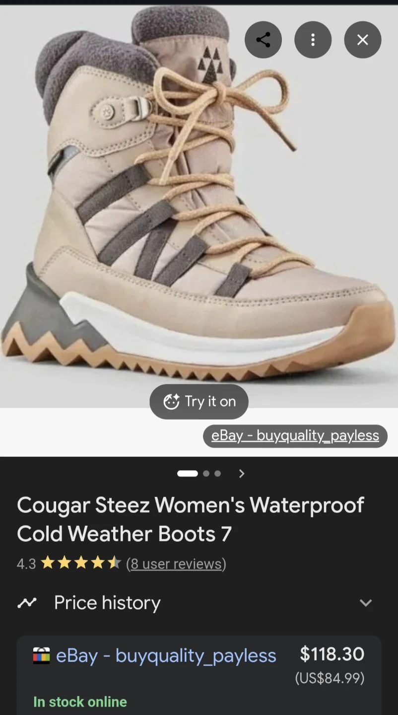 Cougar Steez Women's Waterproof Cold Weather Boots Size 10