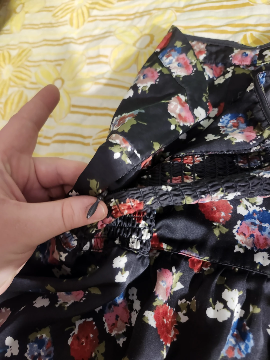 American Eagle satin floral peplum tube top - photo 4