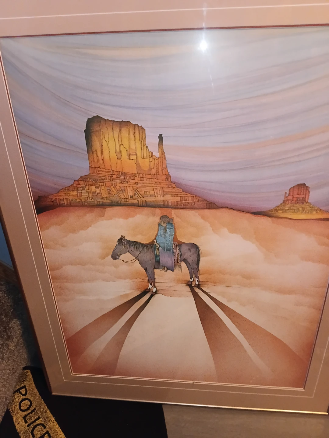 Framed Southwestern Art Print - Horse Rider