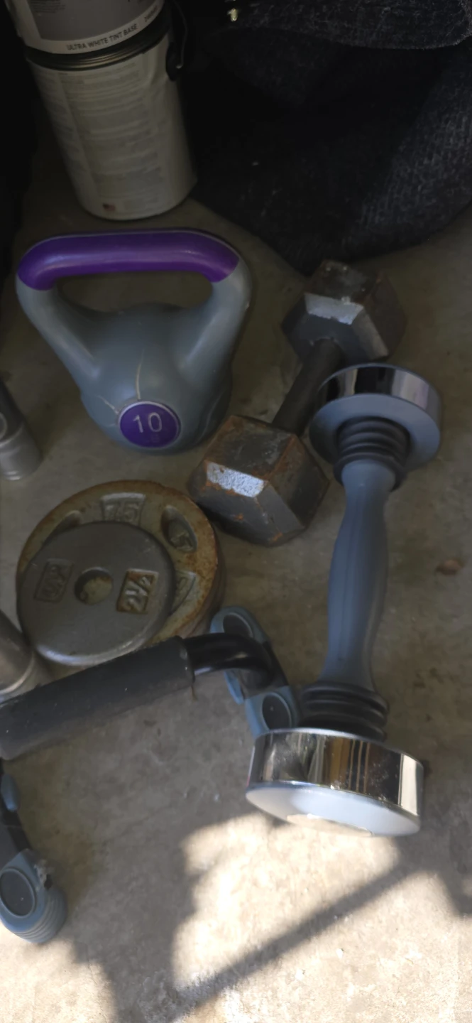 Dumbbells and Kettlebell Set with Barbell