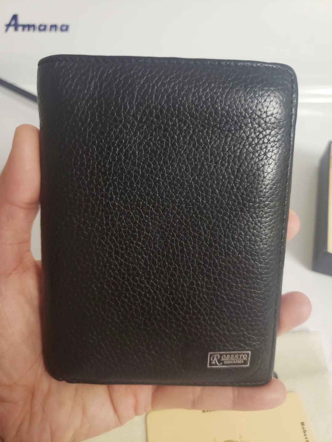 Brandnew Roberto Nekapma Black Leather Bifold Wallet - photo 4