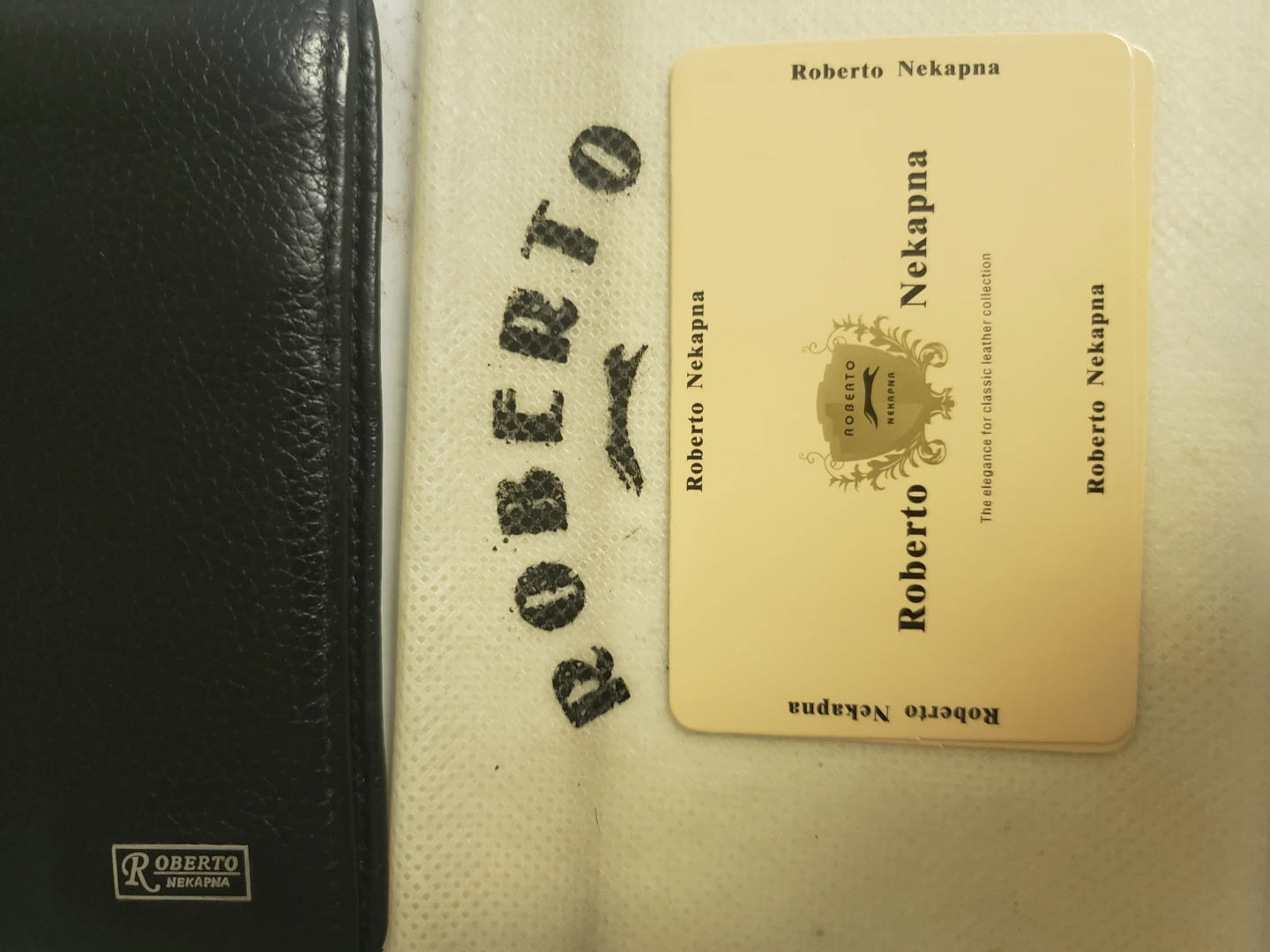 Brandnew Roberto Nekapma Black Leather Bifold Wallet - photo 5