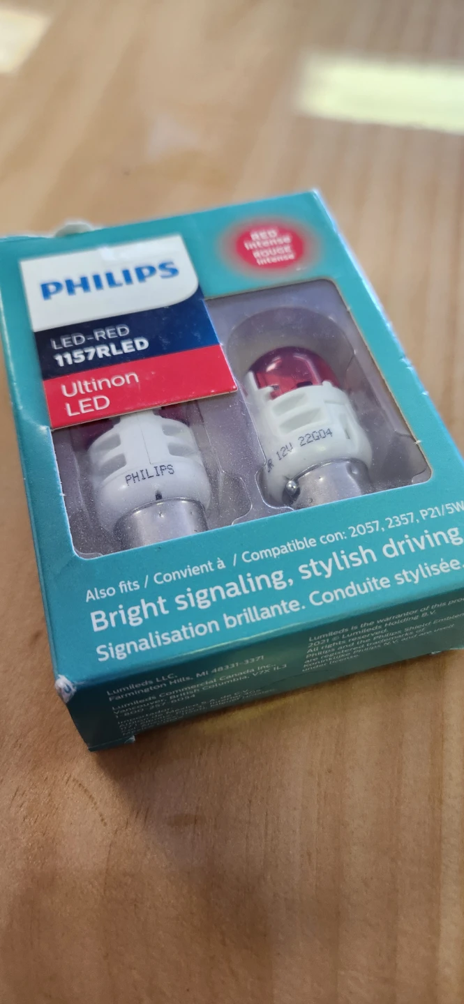 Philips Ultinon LED Red 1157RLED Bulbs (2-Pack)