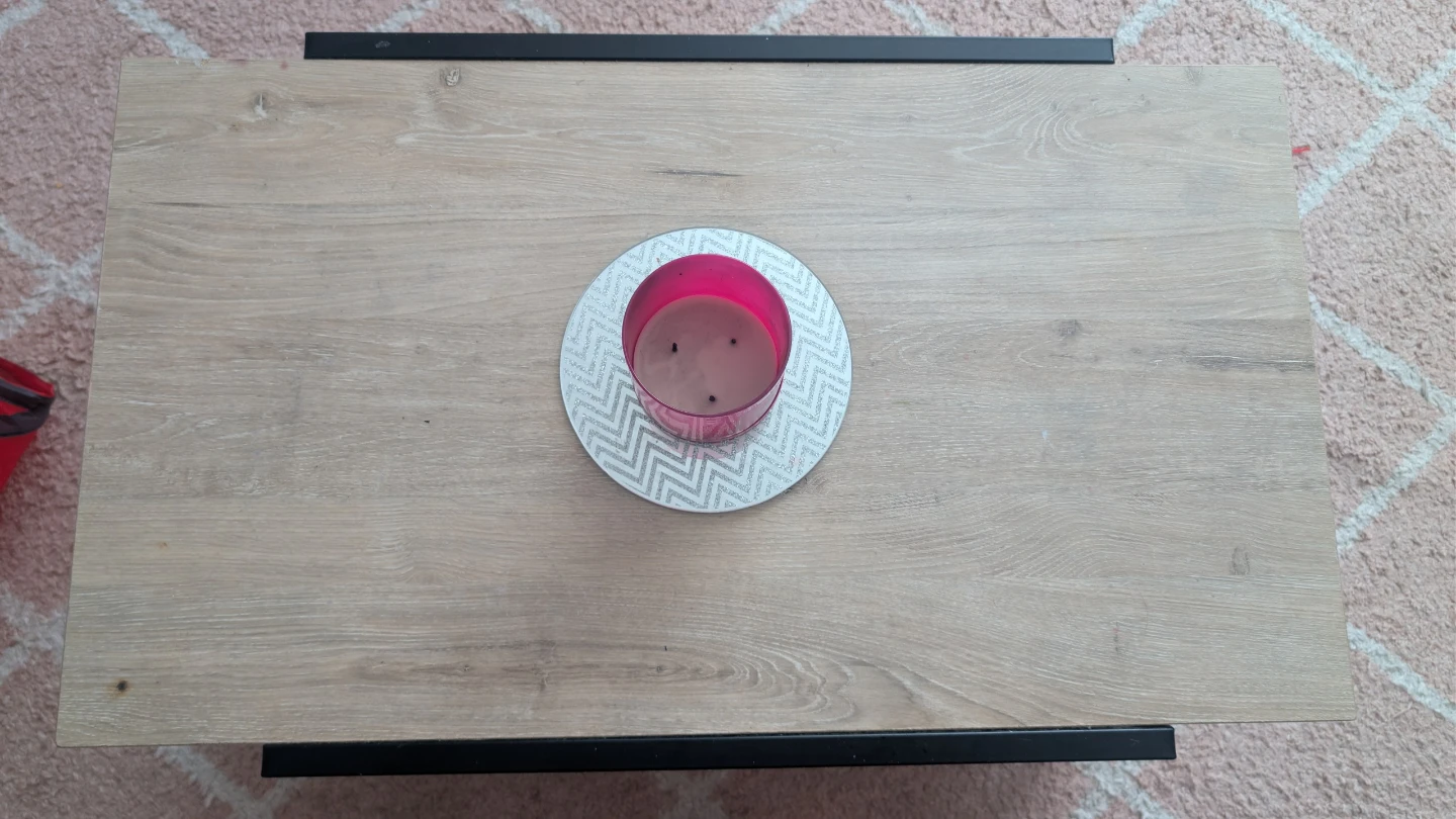 Modern Wood Grain Coffee Table with Shelf