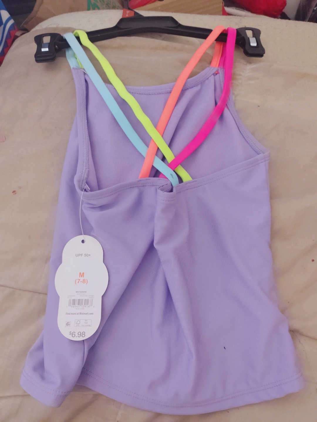 Girl's "Violet Sky" Tankini Swimsuit Size M (7-8)
