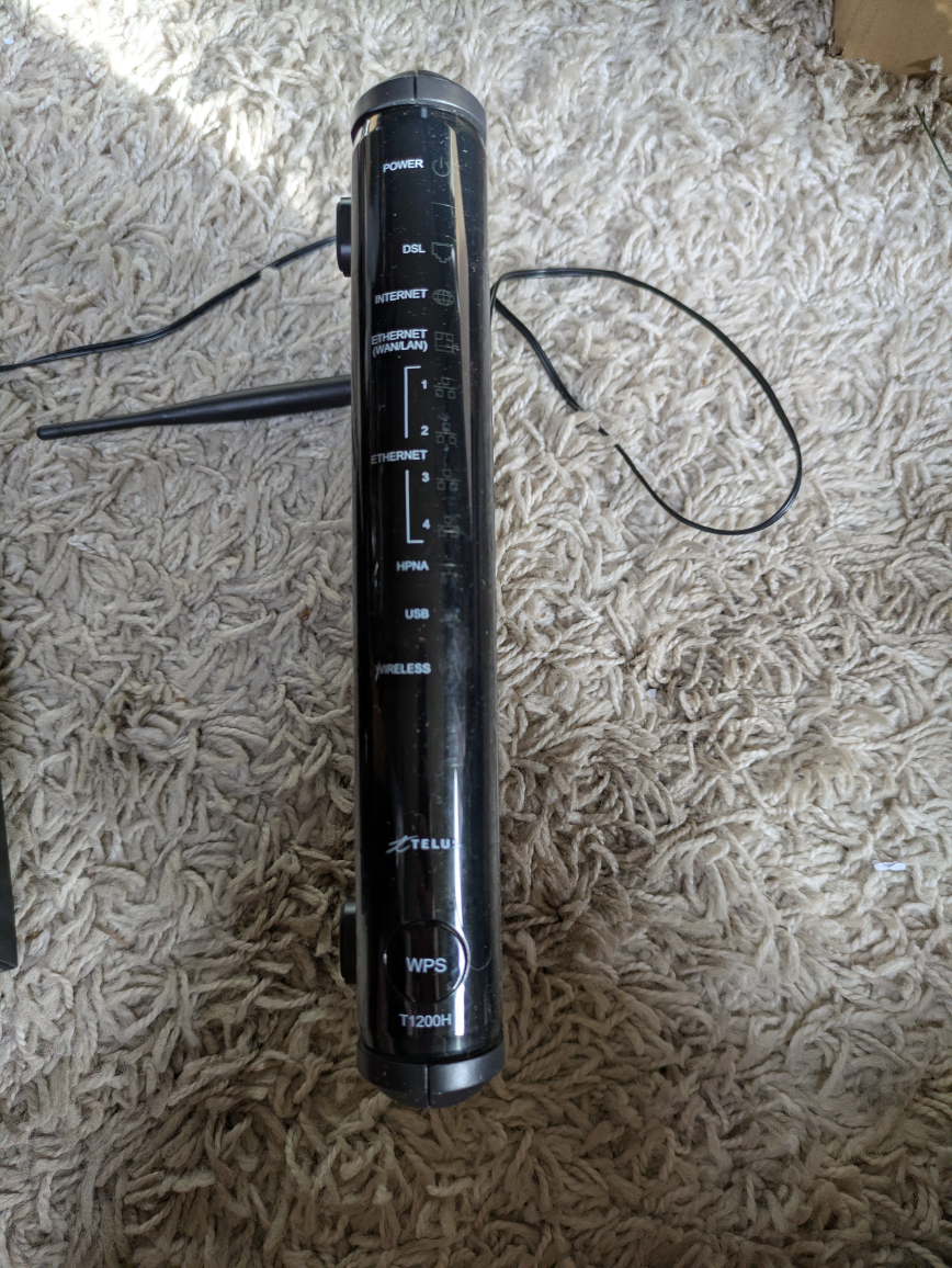Telus Modem  WPS model # T1200H