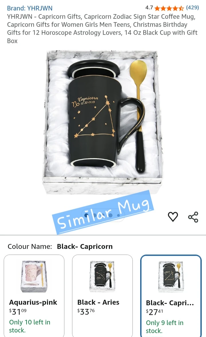 🥕  NEW!    Ceramic Constellation Coffee Mug with Lid and Spoon - photo 3