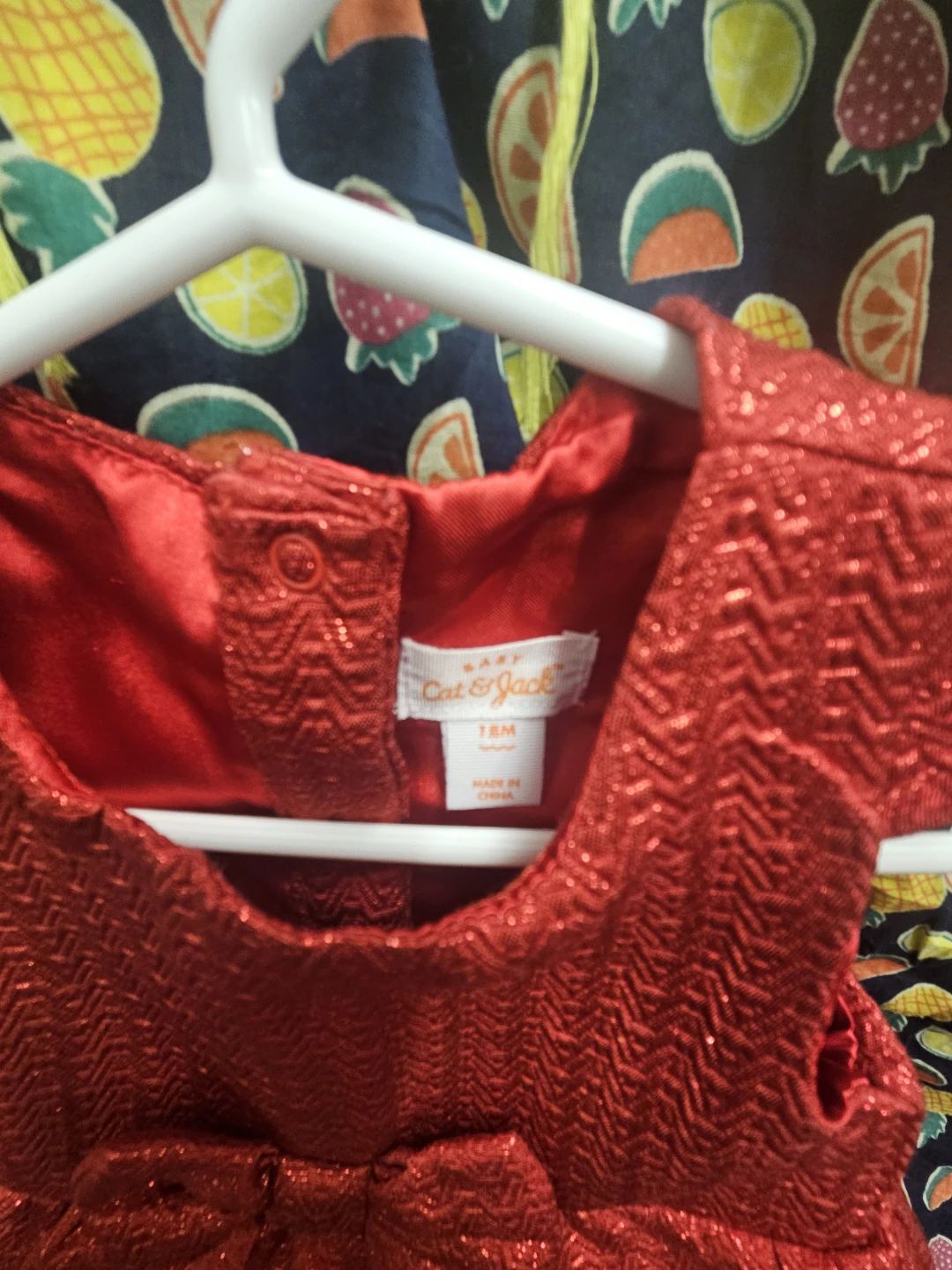 Cat & Jack Girls Red Dress & Baby Girls Pink Bodysuit - photo 2