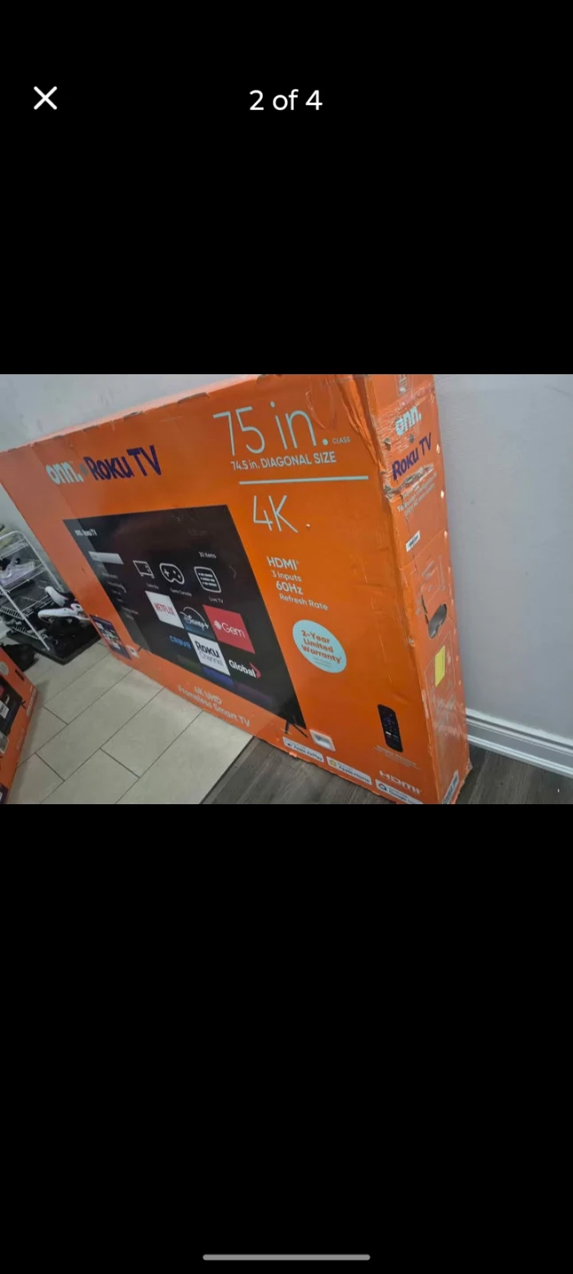 Onn. Roku TV 75 Inch 4K UHD Smart TV