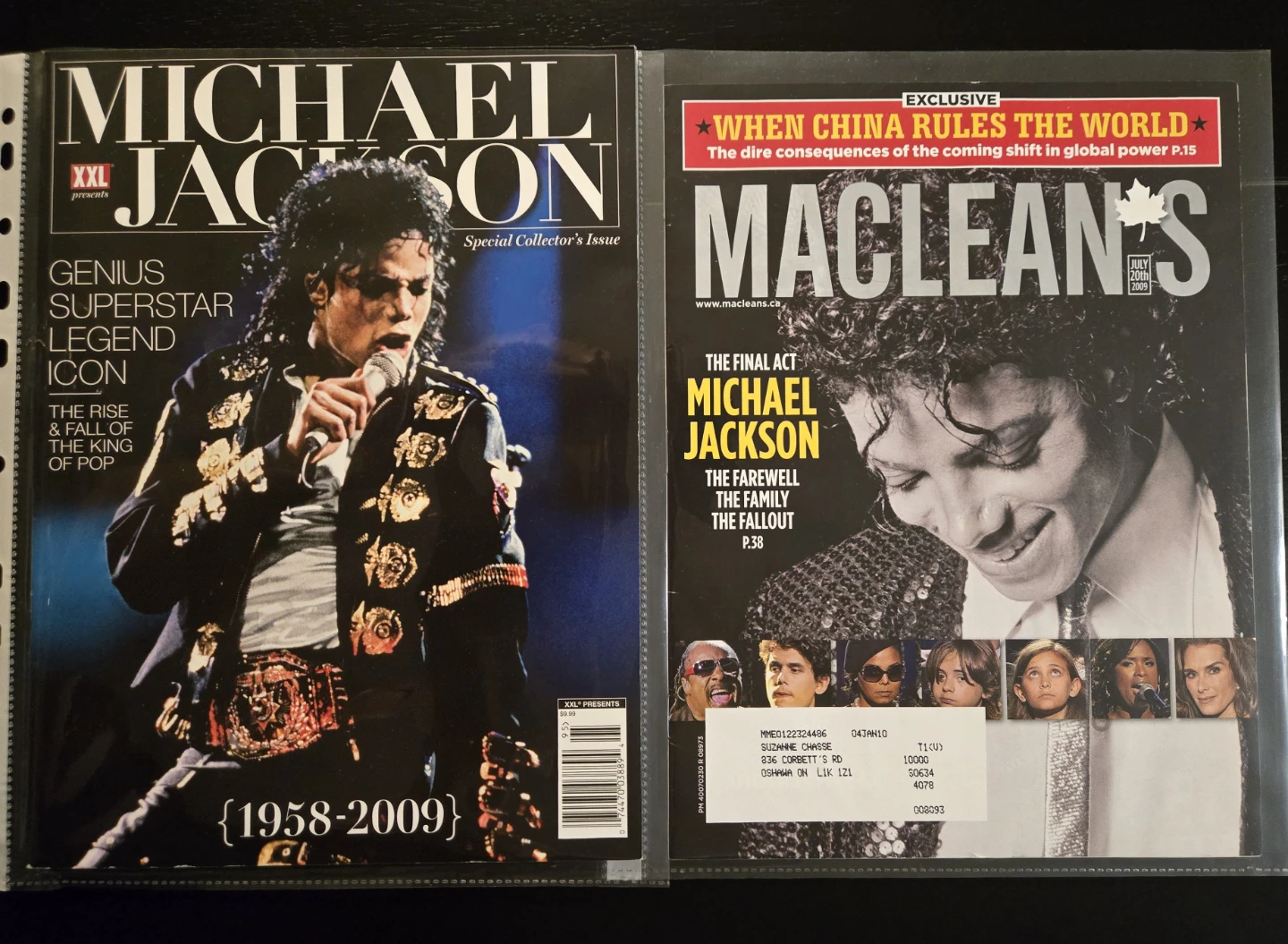 Michael Jackson XXL Collector's Issue and Maclean's Magazine