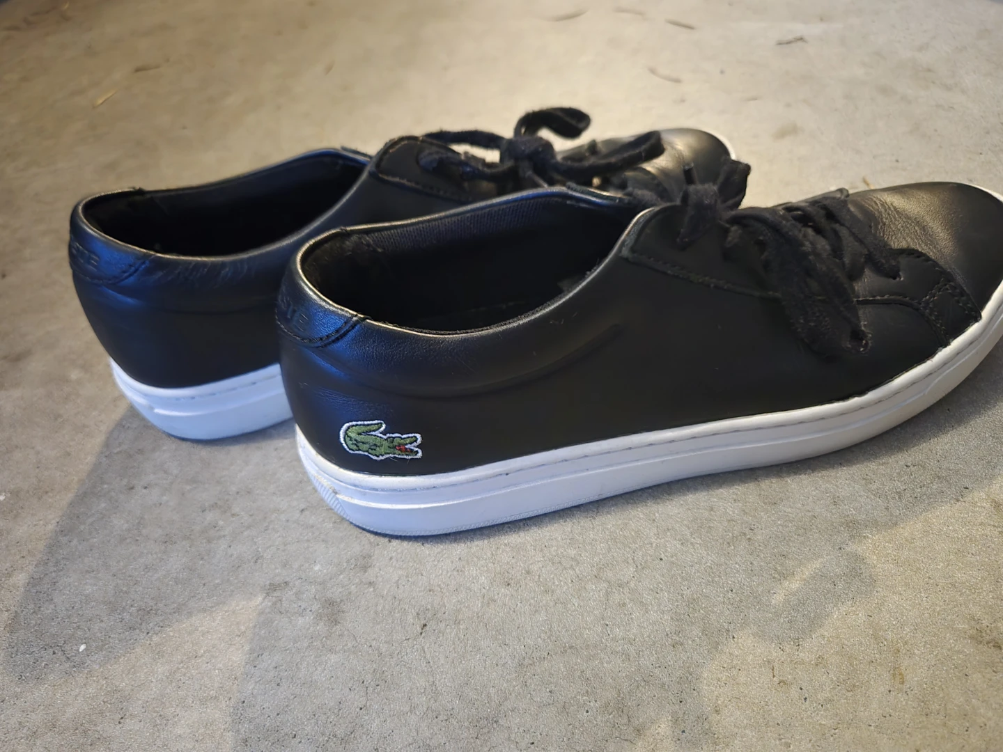 Lacoste Black Leather Sneakers