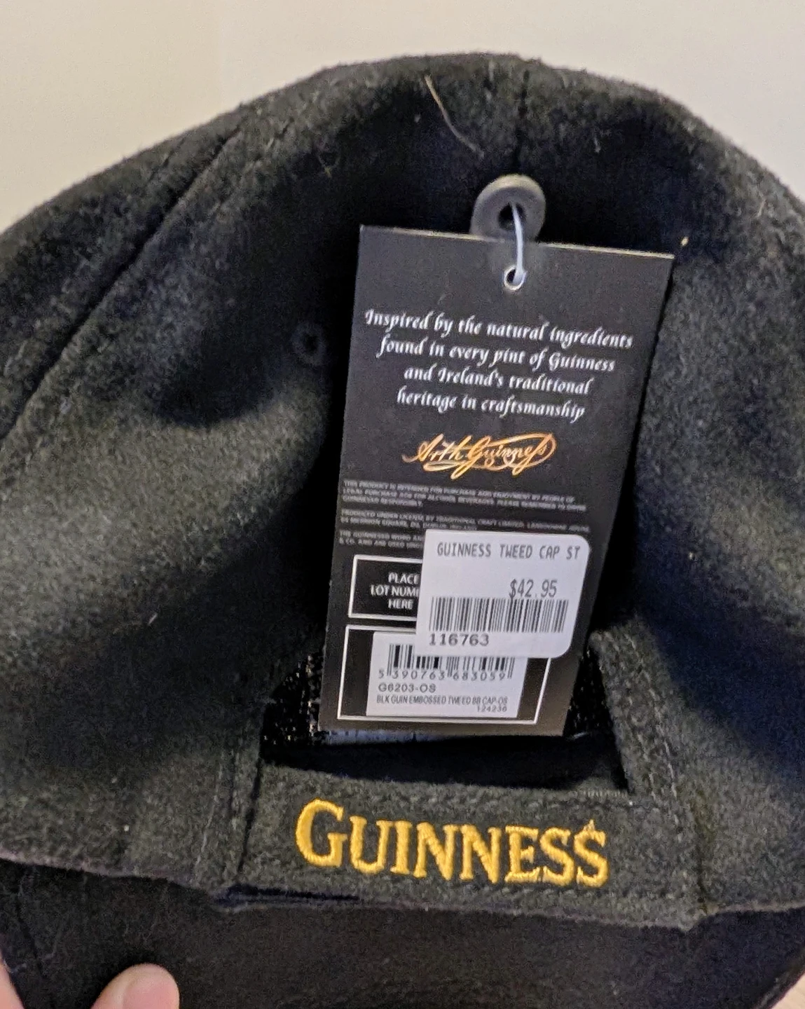 Brand New with Tags Guinness Tweed Cap - Size 59cm - photo 4