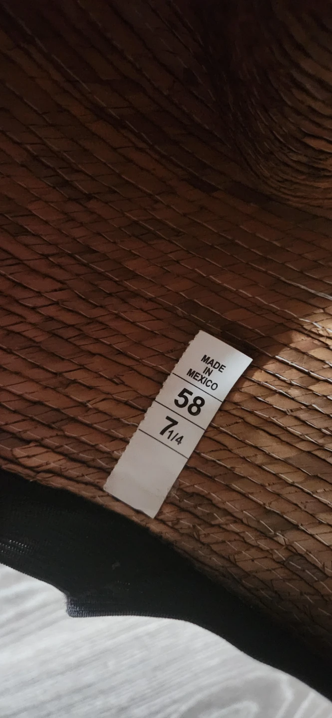 Straw Fedora Hat Size 58 / 7 1/4 - photo 2