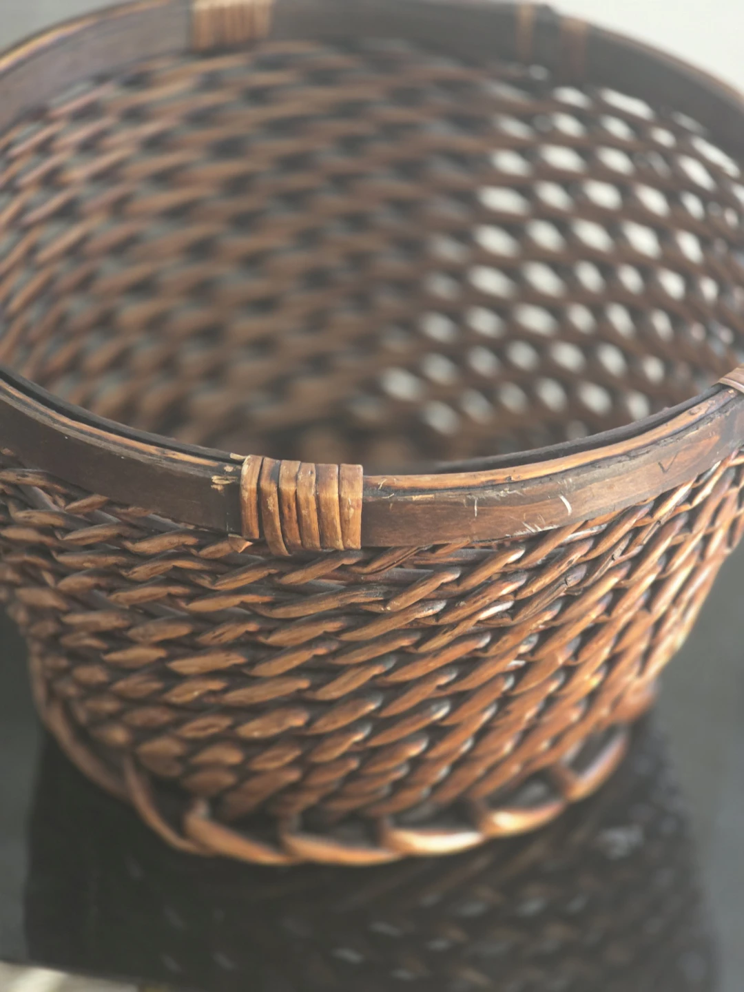 Woven Rattan Basket 14"