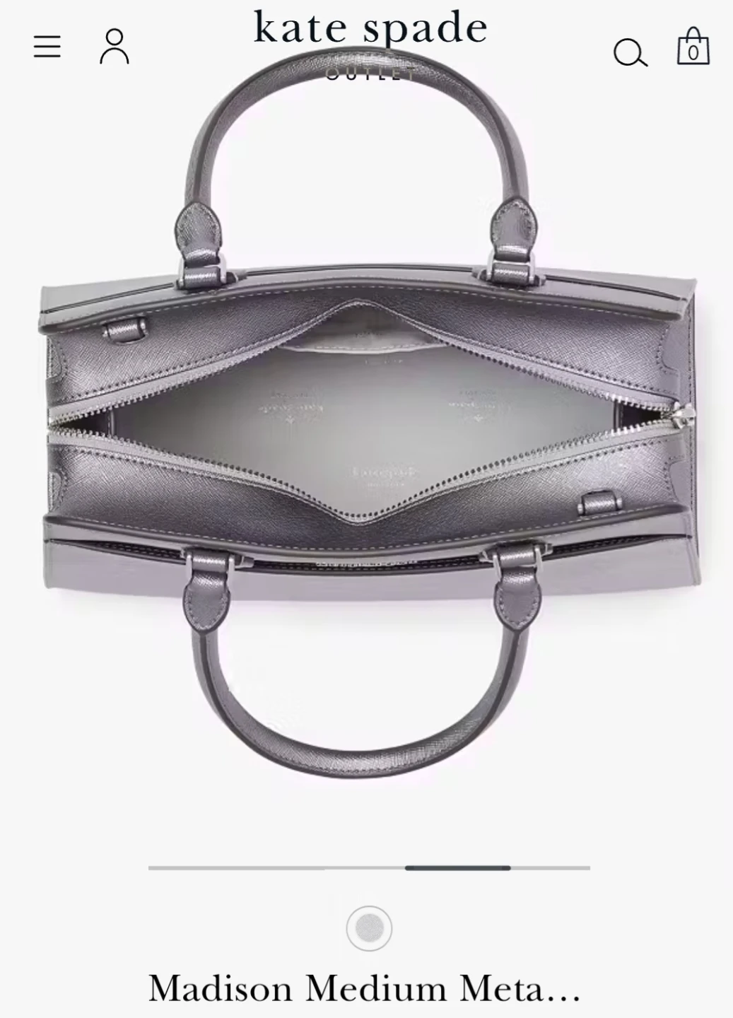 Kate Spade Madison Medium Satchel Metallic Saffiano PVC - photo 3