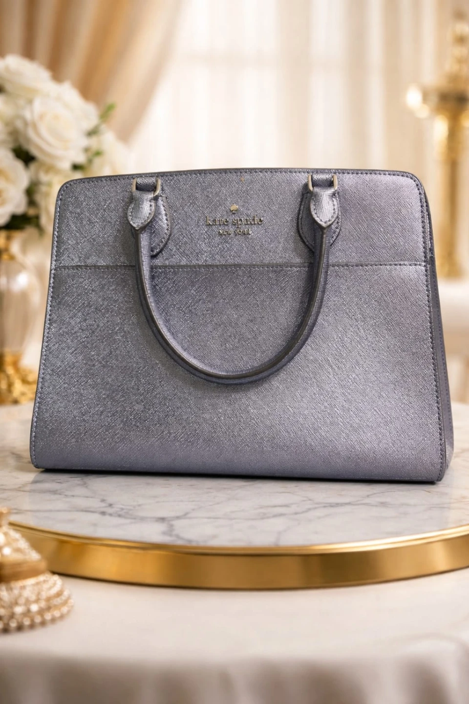 Kate Spade Madison Medium Satchel Metallic Saffiano PVC - photo 4