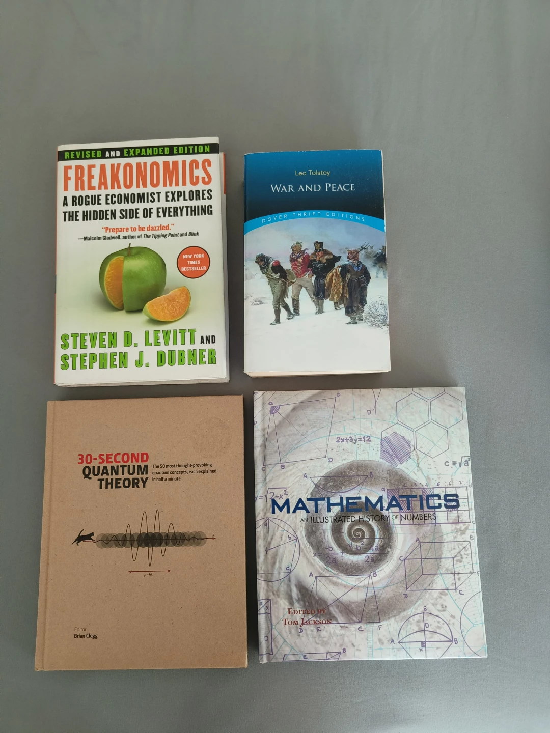 Freakonomics, War and Peace, and Mathematics Books