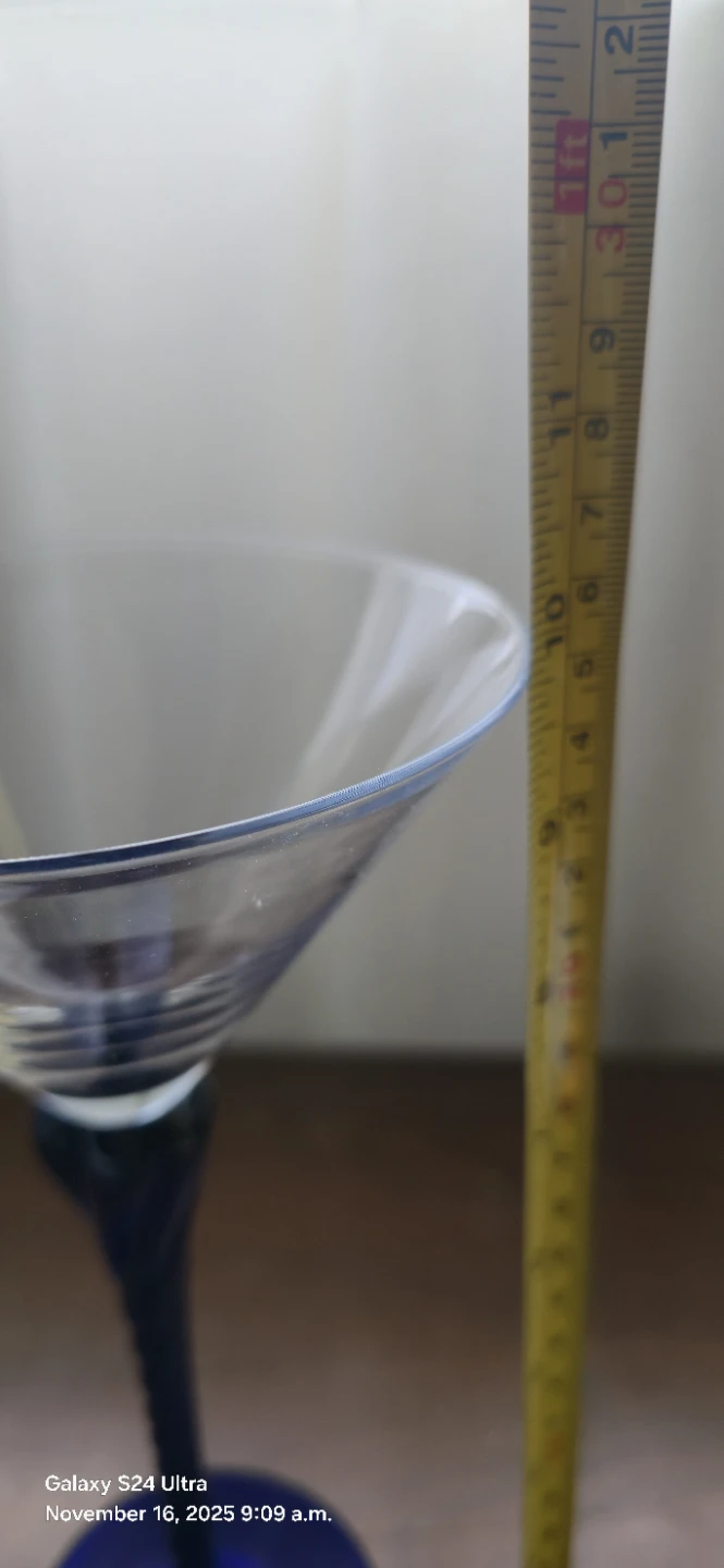 Martini Glass - Blue Stem - photo 2